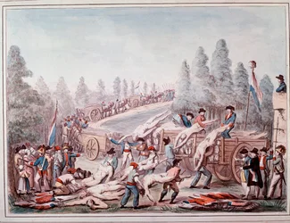 Transport de cadavres pendant la Révolution