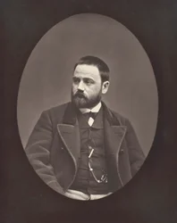 Émile Zola, romancier, dramaturge et journaliste français, 1840-1902, vers 1876