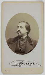 Portrait de Luigi Agnesi, 1833-1875, chanteur lyrique