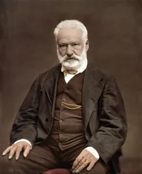 Portrait de Victor Hugo (1802-1885), écrivain et poète français, colorisation sur une photographie d