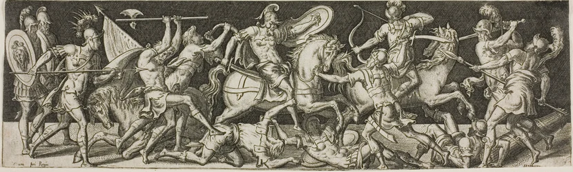 Cavalerie et fantassins