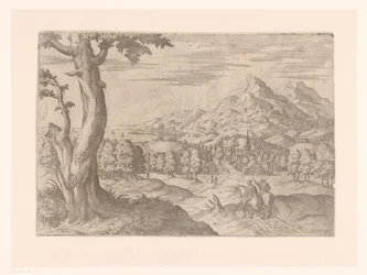 Paysage avec deux cavaliers