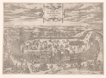 Fête papale au Testaccio à Rome en 1534