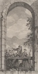 La Chapelle des Enfants-Trouvés à Paris: Religieuses et garçonnets regardant la crèche