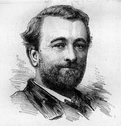 Portrait de Paul Bert (1833-1886), physiologiste et homme politique français. Gravure de Bocour dans « Le Monde Illustré » n°1287 du 26 novembre