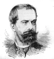 Portrait de Paul Devès (1837-1889), avocat et homme politique français. Gravure par Bocour dans « Le Monde Illustré » n°1287 du 26 novembre