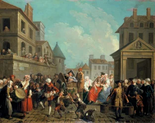 Carnaval dans les rues de Paris, 1757