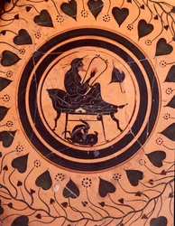 Un joueur de lyre - Figure noire d