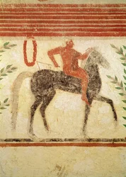 Cavalier, côté gauche, de la Tombe du Baron, vers 500 av. J.-C.