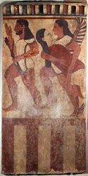Art étrusque : Plaque en terre cuite peinte appelée Plaque Campana