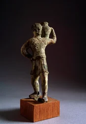 Civilisation étrusque : offrande - Sculpture en bronze, 3e - 2e siècle av. J.-C. Dim 12,3 cm De Brolio, Italie Volterra Museo Guarnacci