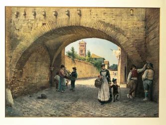 Italie, Rome, Arc des Tolomei