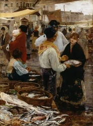 Marché aux poissons à Venise
