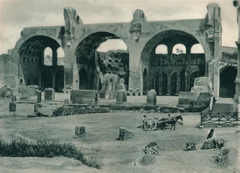Basilique de Maxence et Constantin dans le Forum Romanum, Rome, Italie, 1927