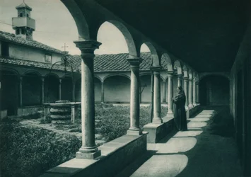 Cloîtres dans un monastère, Florence, Italie