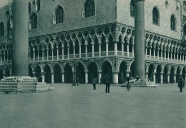 Coin du Palais des Doges sur la Piazzetta di San Marco, Venise, Italie, 1927