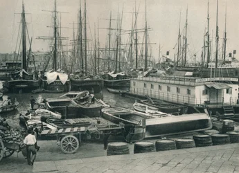 Port de Naples, Italie, 1927