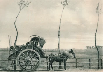 Porteur de vin dans la Campagne, Rome, Italie, 1927