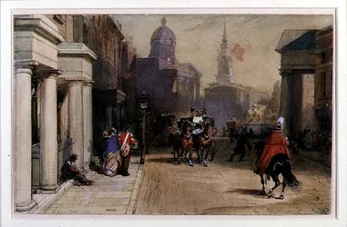 Trafalgar Square depuis Pall Mall