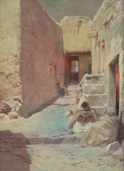 Scène de rue avec des Arabes