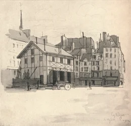 Vieilles maisons au Quai des Orfèvres, 1915