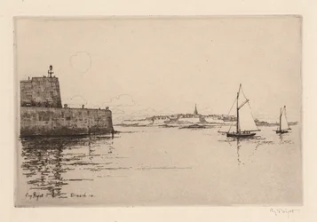 Saint-Malo vu de Dinard, 1914