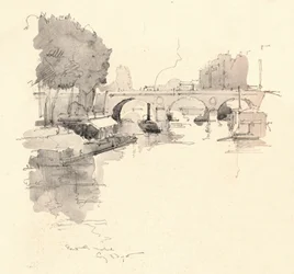 Le Pont Saint-Michel, 1915