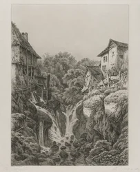 Le moulin et la cascade de Grésy près d
