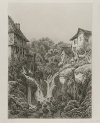 Le moulin et la cascade de Grésy près d