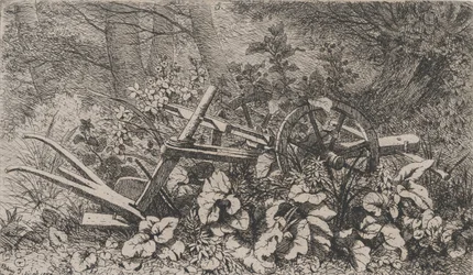 La Charrue avec des plantes de bardane, 1858