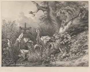 Bardane et ronces à une écluse, 1843