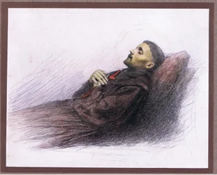 Saint François sur son lit de mort