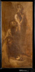 Souvenir de Lourdes Pèlerins en prière