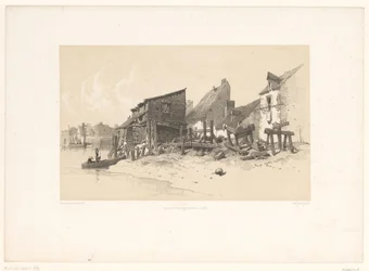 Rivage avec maisons et moulin à eau (Pittoreske landschappen)
