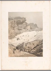 Promeneurs sur le Glacier de Rosenlaui (La Suisse et la Savoie)