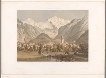 Vue sur Unterseen et la Jungfrau