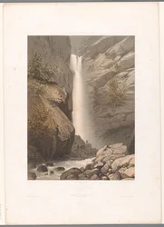 Vue de la cascade du Dard (série La Suisse, la Savoie et le Tyrol)