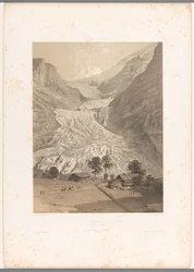 Vue sur le glacier supérieur de Grindelwald (La Suisse et la Savoie)