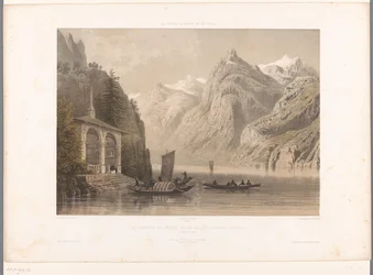 Vue de la chapelle de Tell au lac des Quatre-Cantons