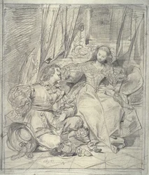 Dame et cavalier, n.d.