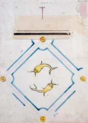 Motifs pour un carreau de salle de bain, Château d