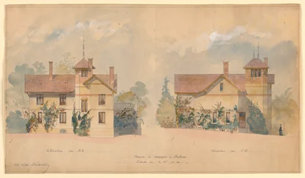 Projet architectural pour la maison de P.J. Hetzel