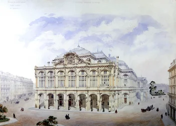 Opéra Garnier à Paris en 1850 par Eugène Viollet-le-Duc (1814-1879)
