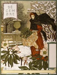 Décembre, illustration du portfolio artistique «Le Mois», 1896