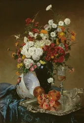 Nature Morte avec Fleurs et Grenades