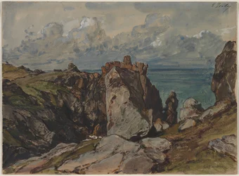 Falaises au bord de la mer à Cézembre, Bretagne