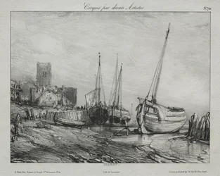 Bateaux de pêche le long de la plage