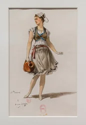 La Korrigane. Ballet de Charles-Marie Widor, modèle de costume