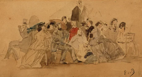 Après-midi à la plage, vers 1865