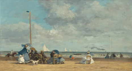 Plage à Trouville, 1864-1865